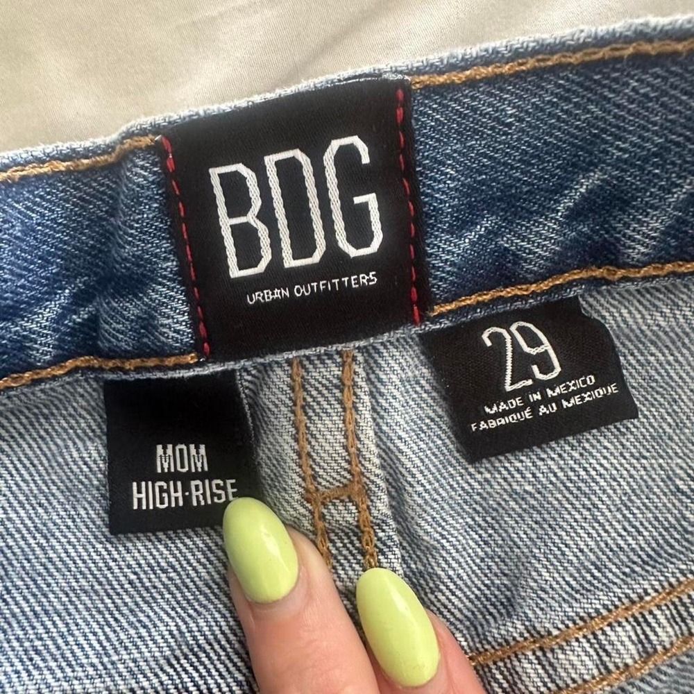 BDG Light Wash High-Rise Denim Shorts - Picture 3 of 5